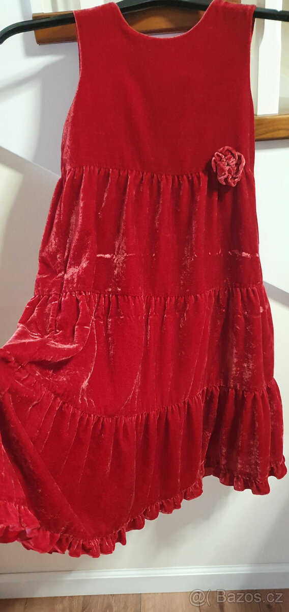 Sametové šaty vel. 140 - 2