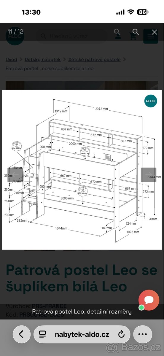Dětská dvoupatrová postel - 2
