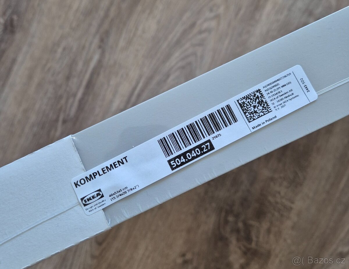 Vložka, organizér KOMPLEMENT Ikea s přihrádkami, šedá - 2