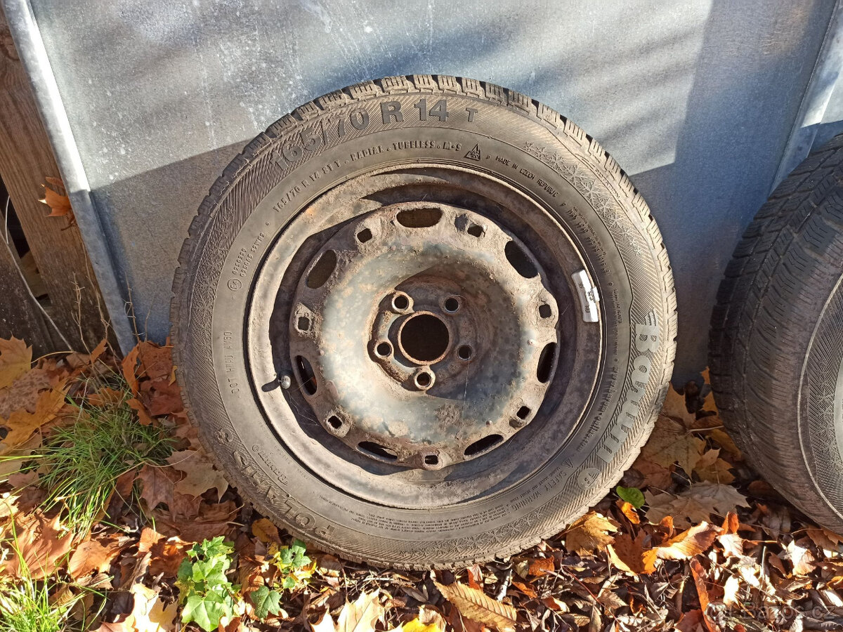 Zimní 165/70 R14 + disky Fabia 2 - 2