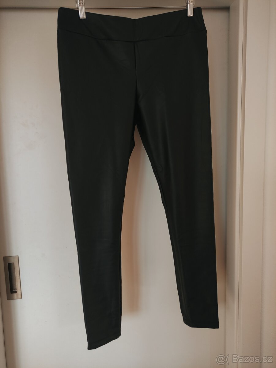 Kožené legíny -s vyšším pasem,zevnitř zateplené,Nové,vel.46 - 2