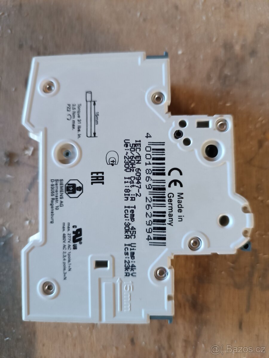 Jistič Siemens C16 s pomocným kontaktem - 2