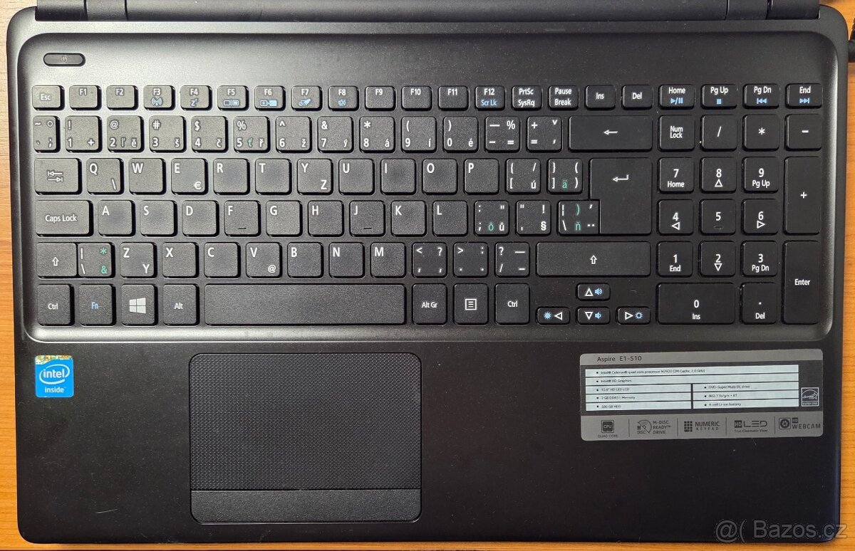 notebook 15,6" Acer Aspire E1-510 (čtyřjádro) - 2