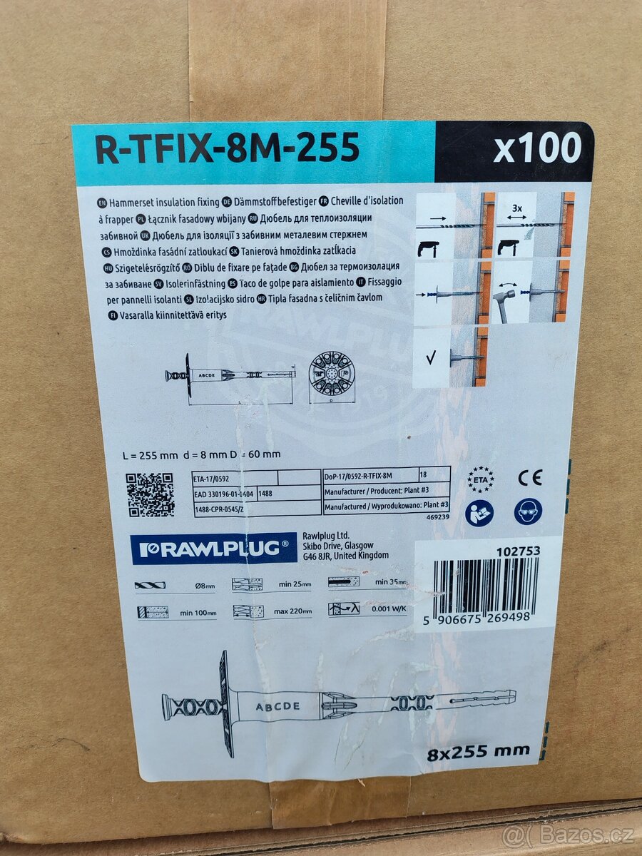 Fasádní hmoždinky 255mm - 2