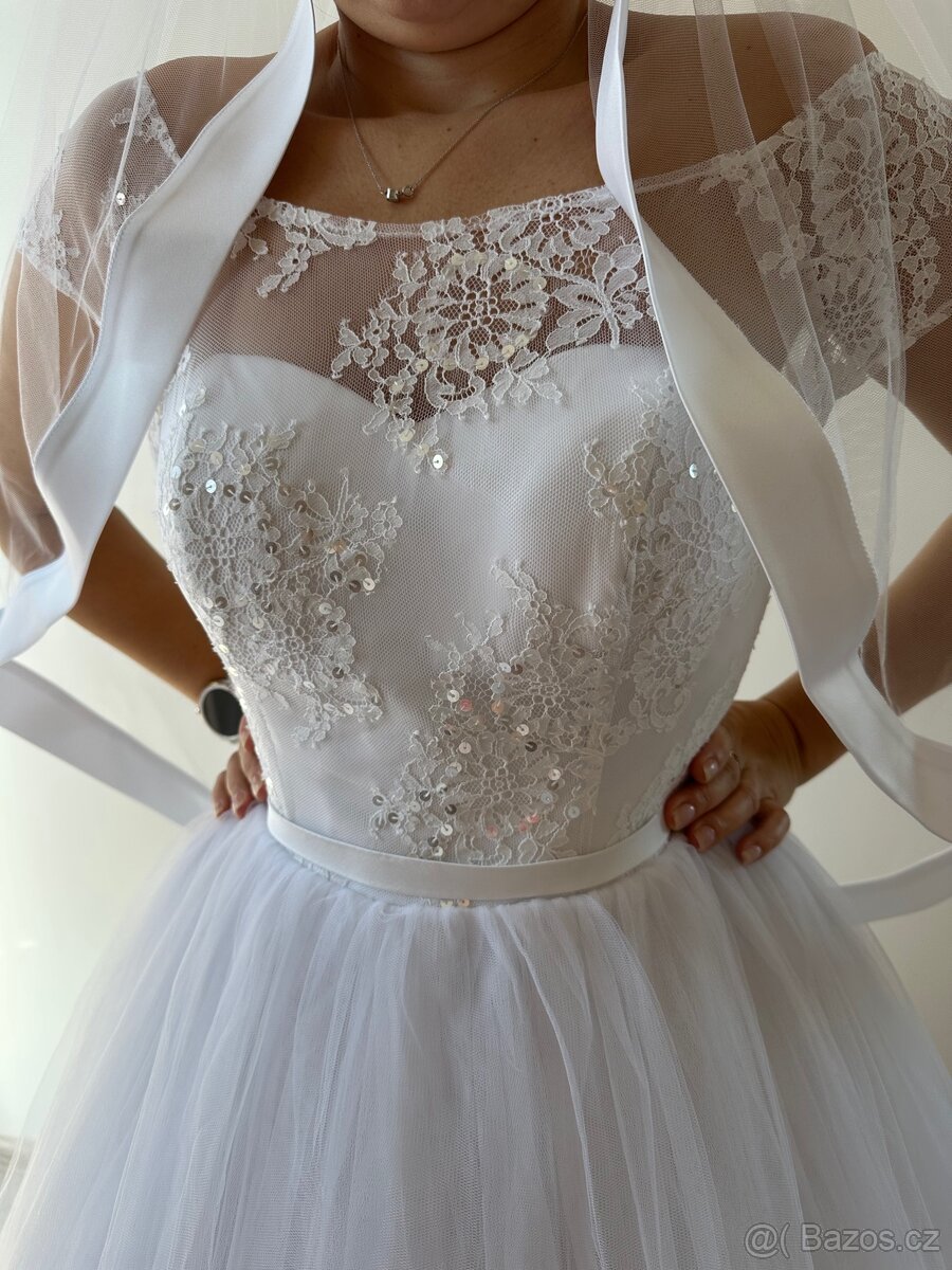 Svatební šaty vel L - 2