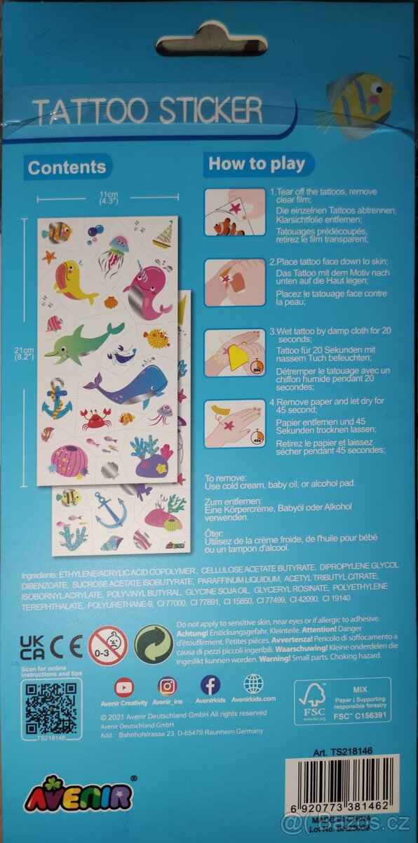 2 archy tetování ("tetovaček") podmořský vodní svět - 2