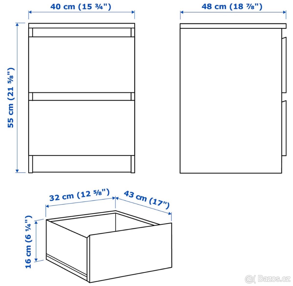 Nocni stolek Malm Ikea - 2
