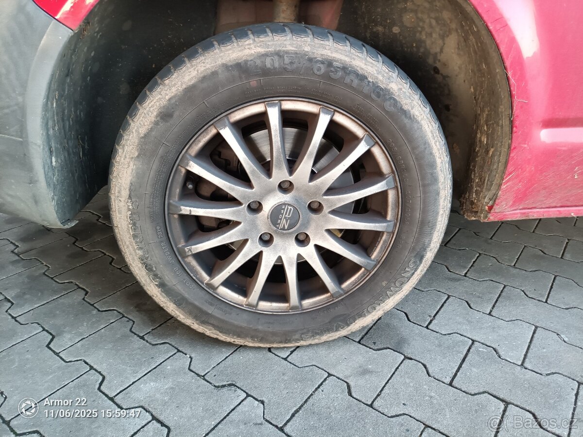 ALU KOLA 5x120 na VW Transporter PNEU 205/65r16C - 2