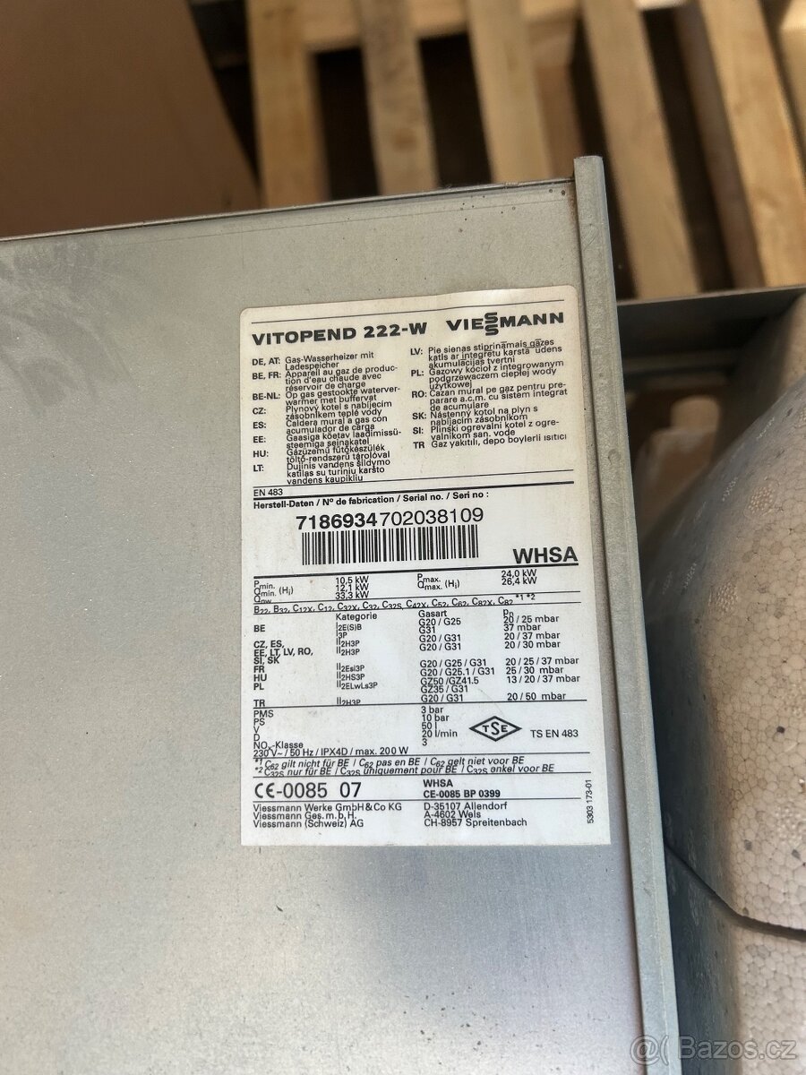 Kotel Viessmann Vitopend 222 WHSA 26kW - 2