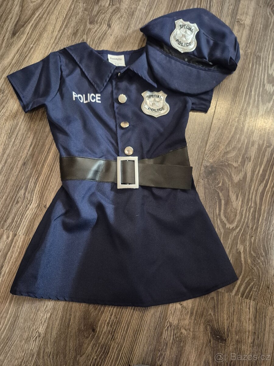Kostým policistka, vel 3 - 4 roky - 2