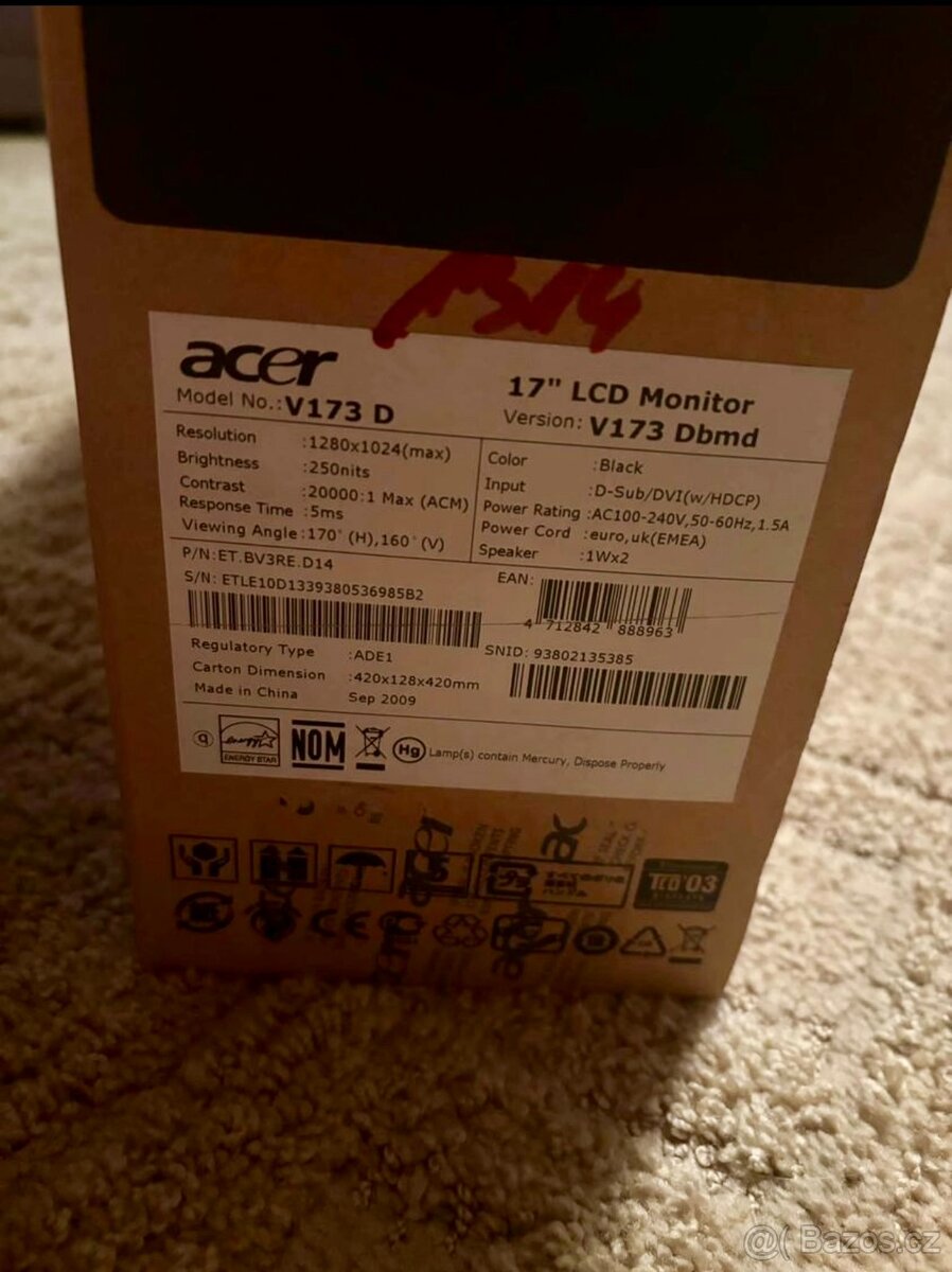 Monitor ACER 17" - 2
