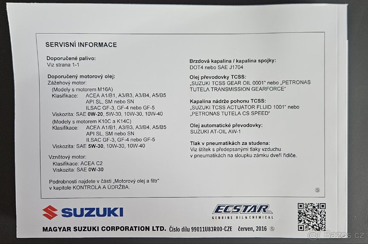 Suzuki SX4 návod k obsluze - 2