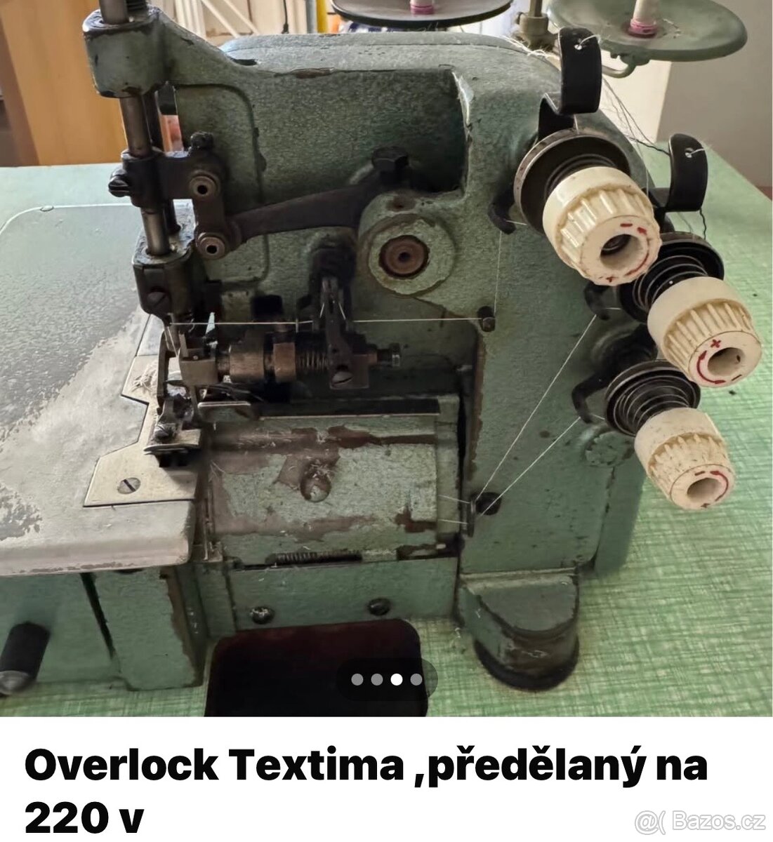 Overlock Textima, předělaný na 220v - 2