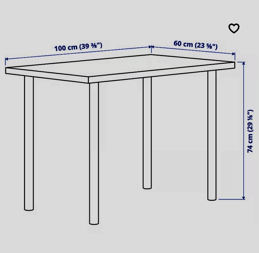 Stůl IKEA Linmonn bílý - 2