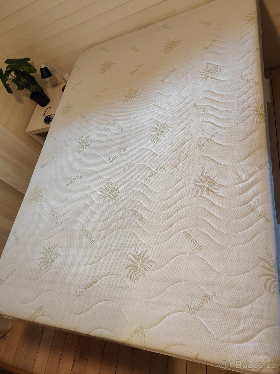 Postel IKEA BRIMNES 140x200 cm + matrace + topper - 2