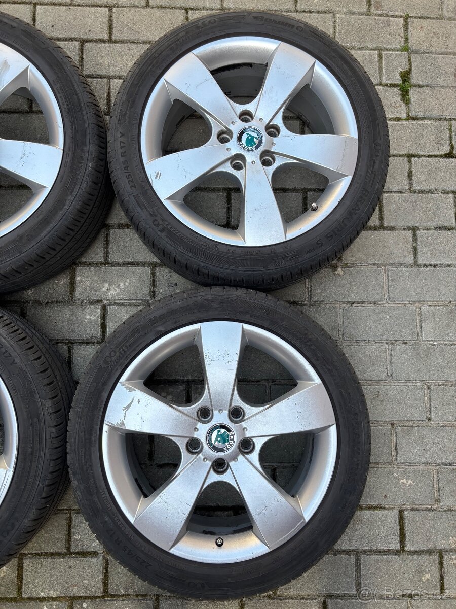 Alu kola 5x112 r17, Oct II, včetně letních pneu - 2