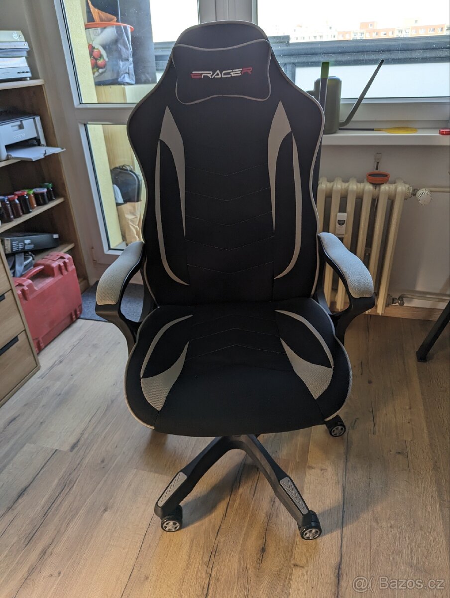 Herní židle E-racer KA-G408 šedá - 2