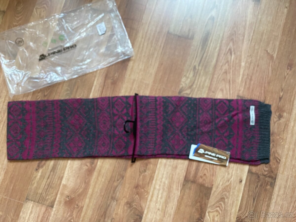 Nová unisex zimní šála Alpine Pro - 180 cm, tmavě fialová - 2