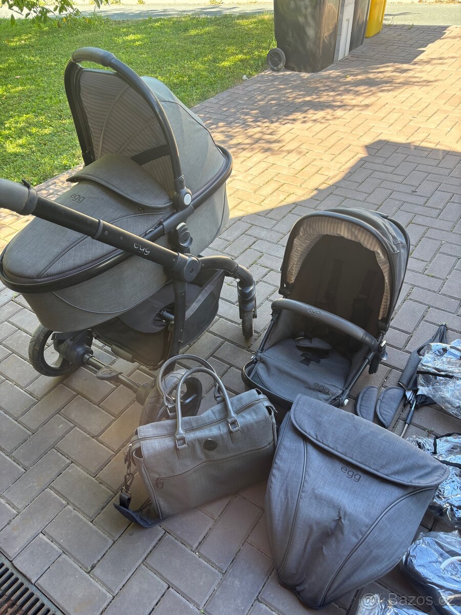 Kočár kočárek egg šedý - 2