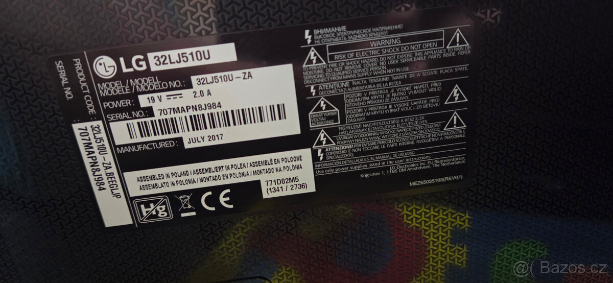 Prodám led TV LG 32" 32LJ500U - 2