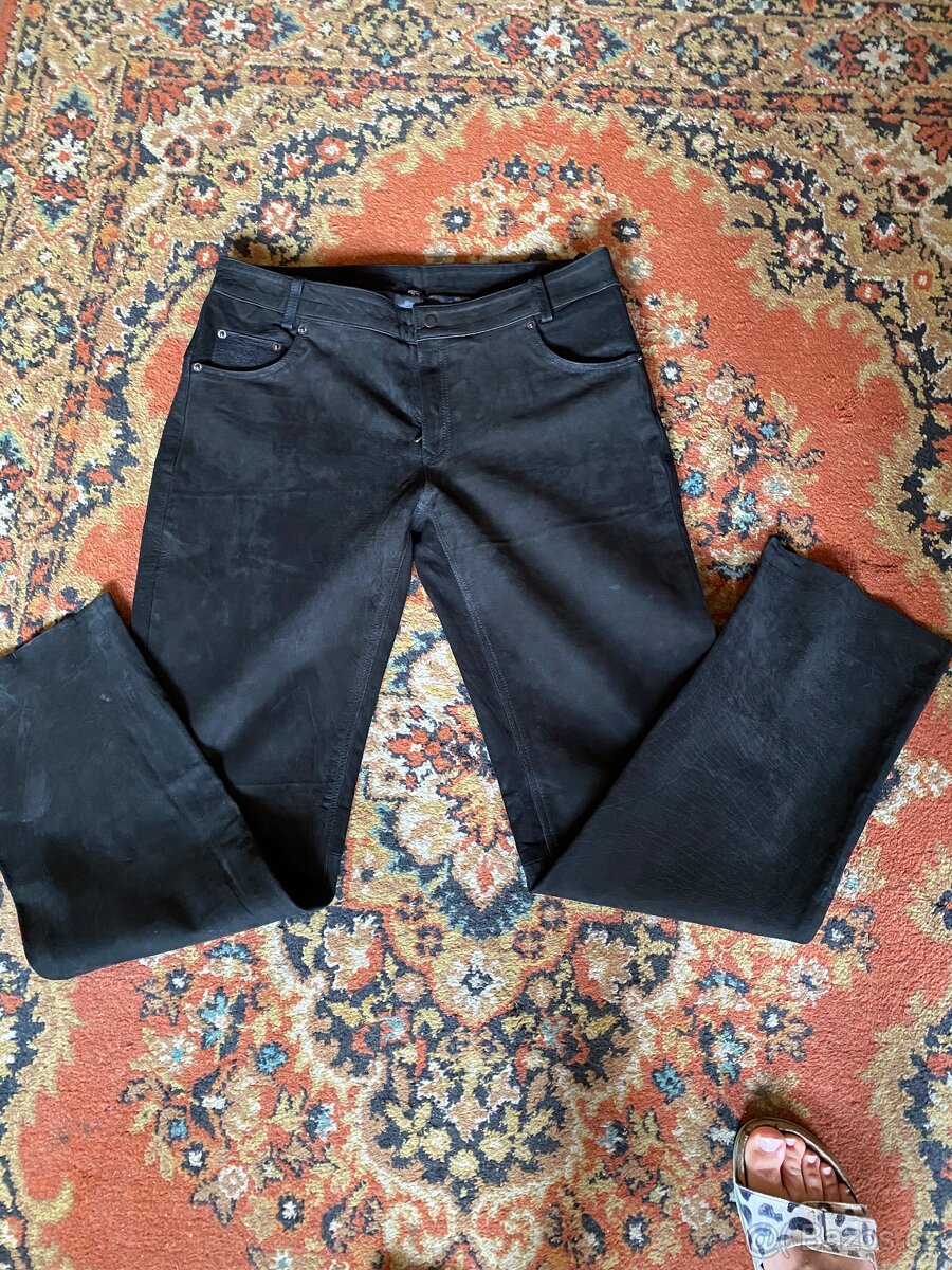Kožené jeansy vel.XL - 2