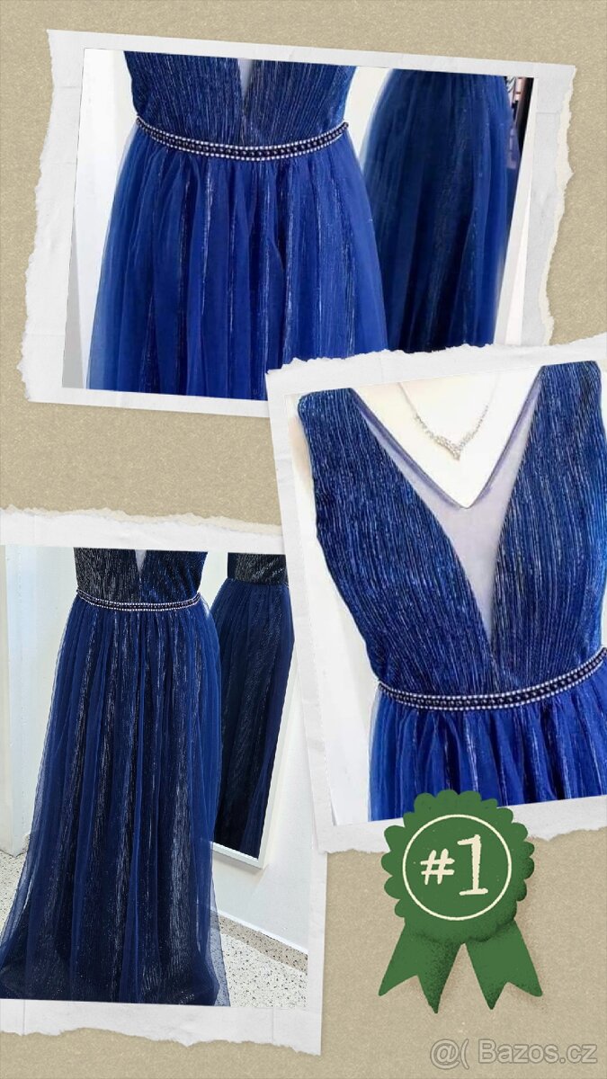 NOVÉ plesové šaty MODRÉ - 2