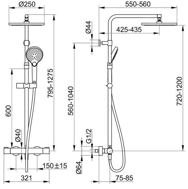 Keuco Plan blue sprchovací set chrom s 37% slevou - 2