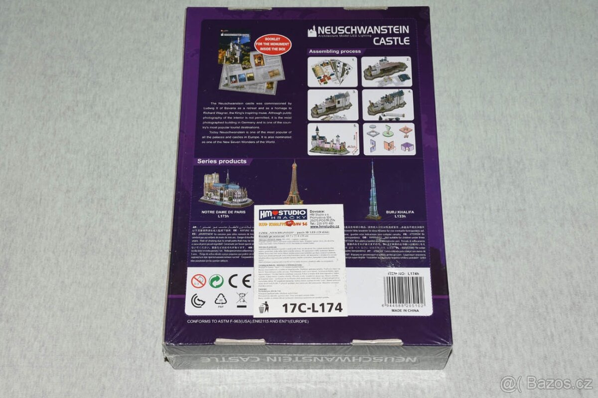 3D Puzzle CubicFun Zámek Neuschwanstein LED - 2