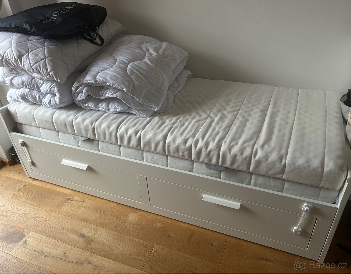 IKEA rozkládací postel BRIMNES (bez matrací) - 2