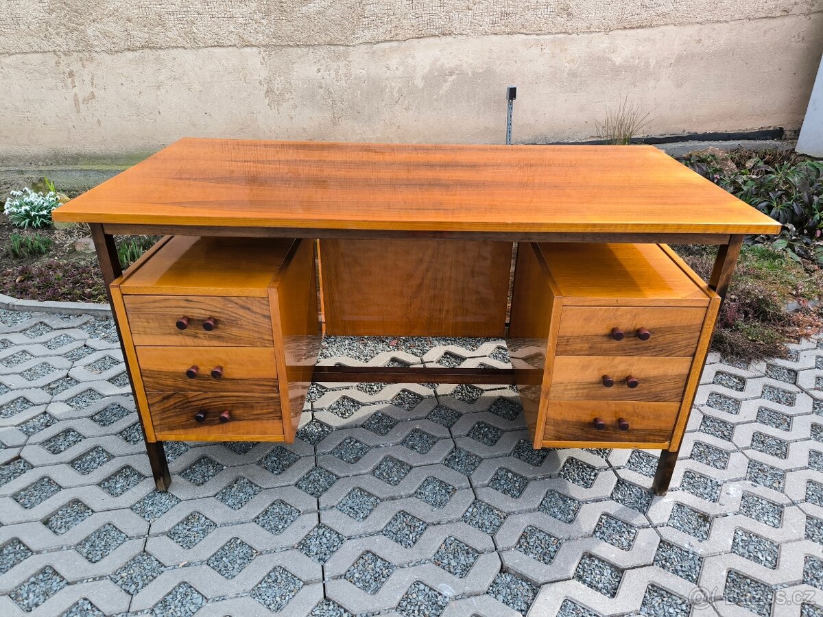 Retro designový psací stůl - Rumunsko - 60. léta - 2