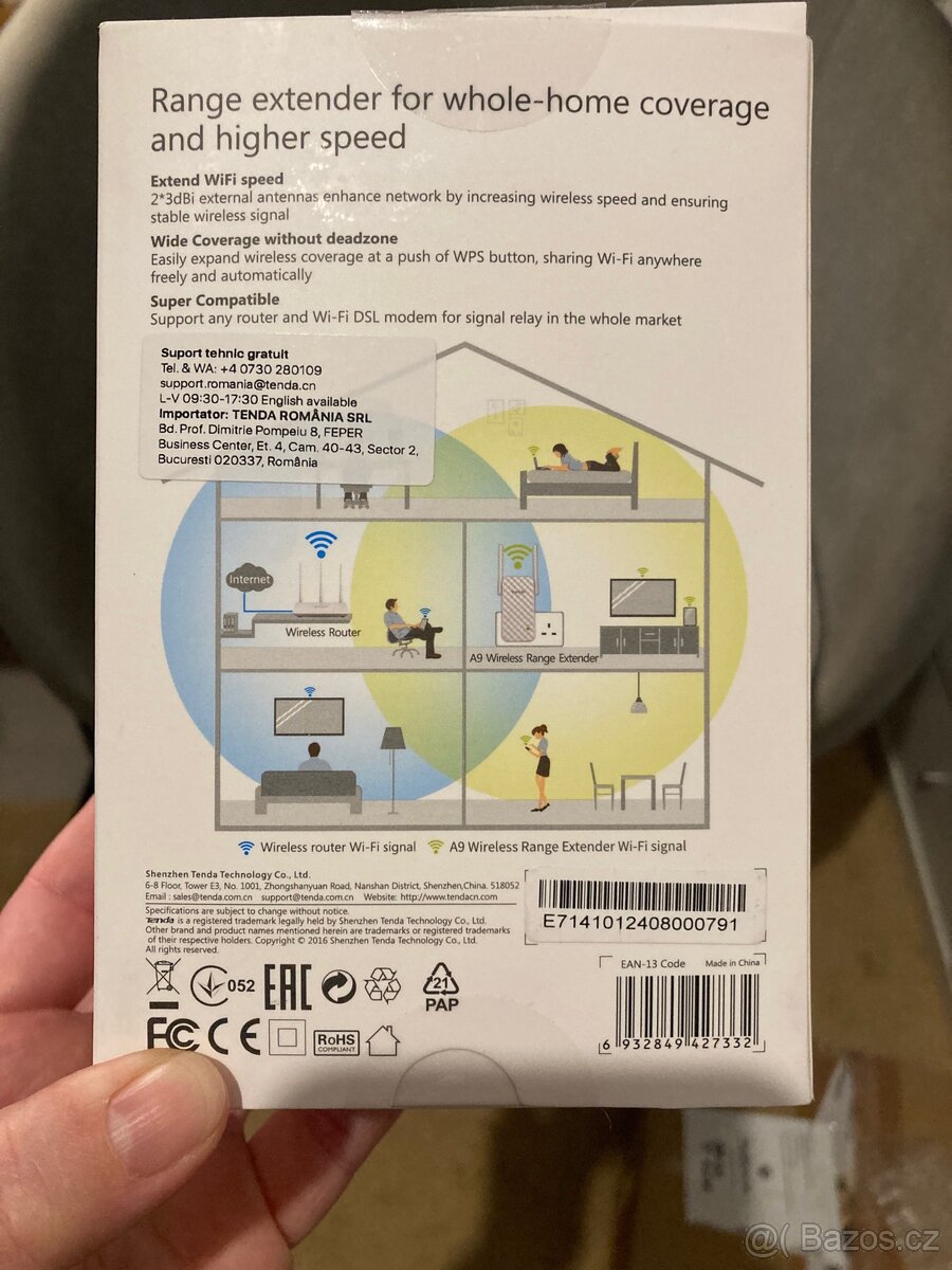 WiFi extender Tenda A9 - 2