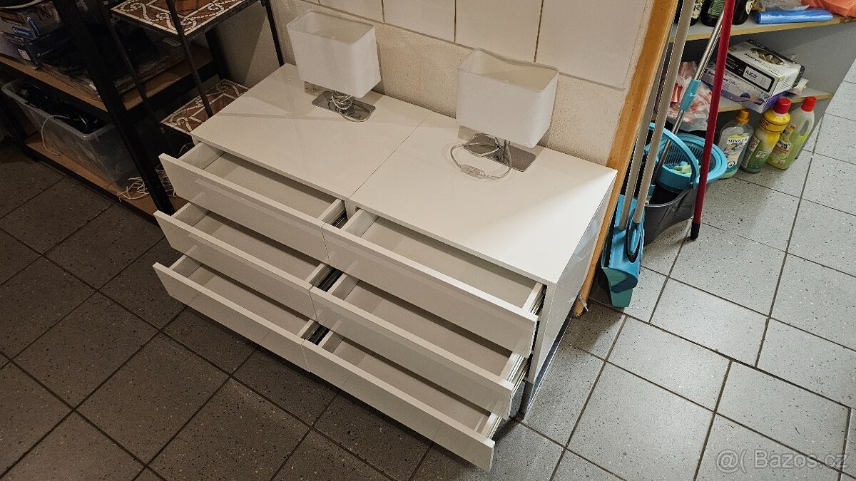 Noční stolky - vysoký lesk - 2