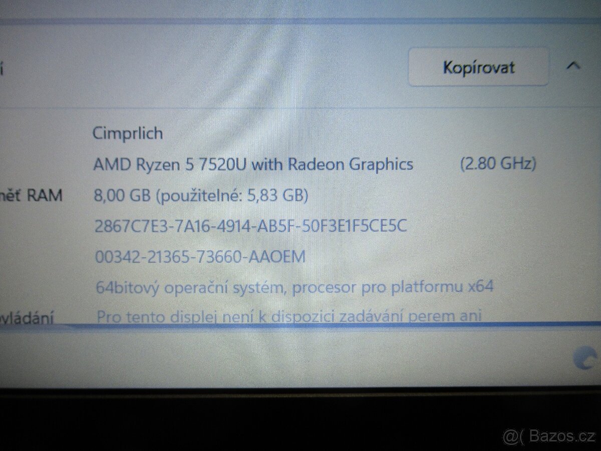 Notebook Lenovo V15 - 2