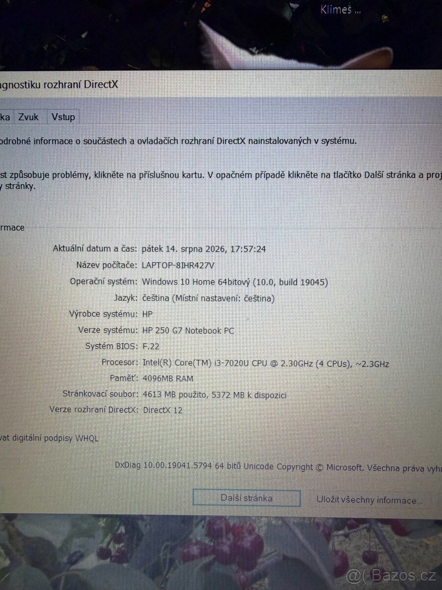NOTEBOOK HP 250 G7 - kancelářský - 2