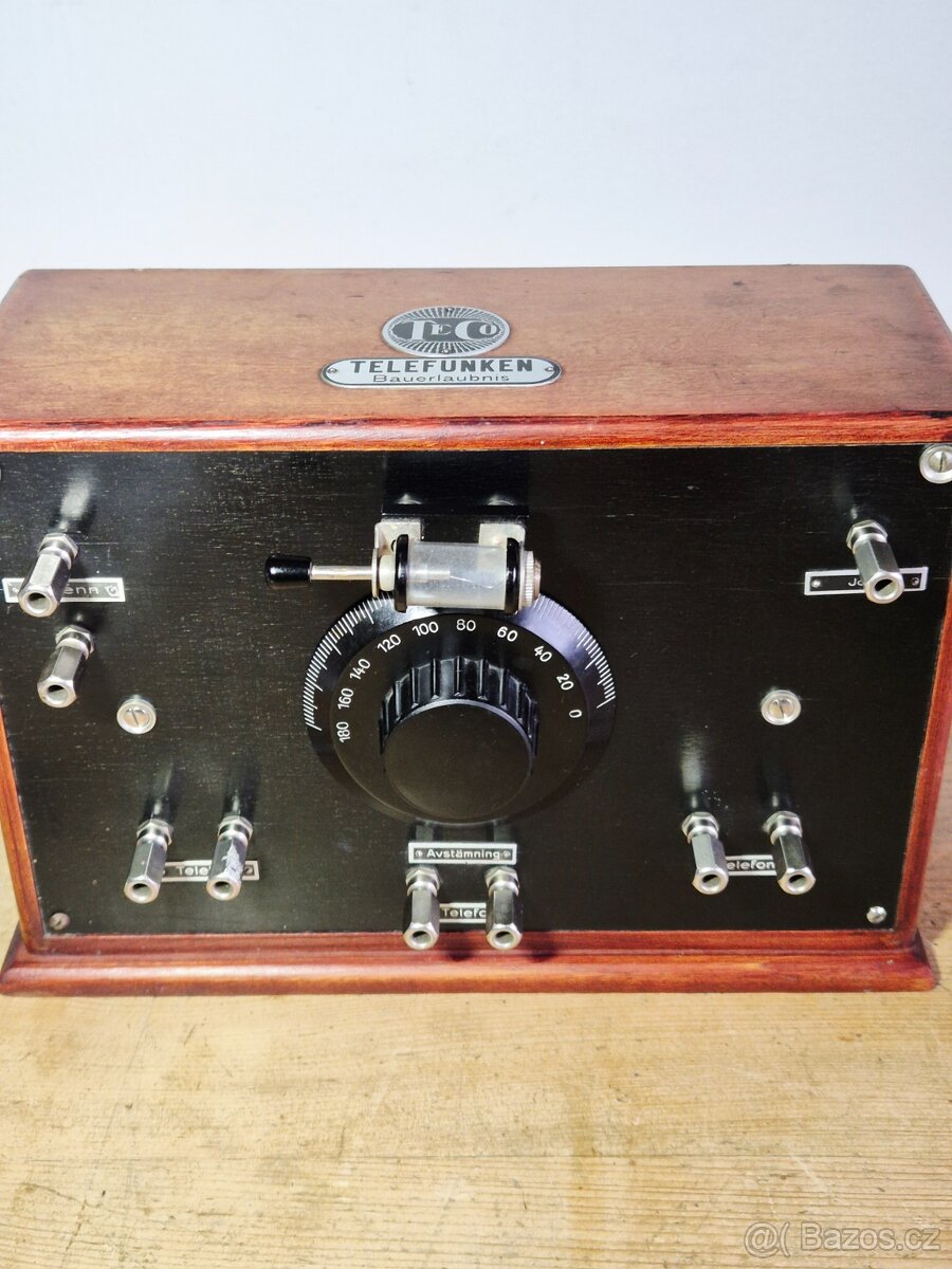 Starožitná rádio krystalka Telefunken TeCo, 1926 - 2