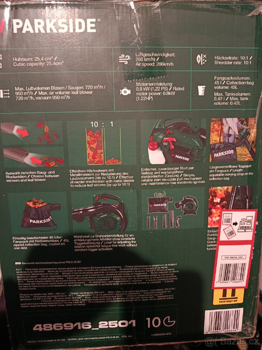 Benzínový fukar na listí - 2