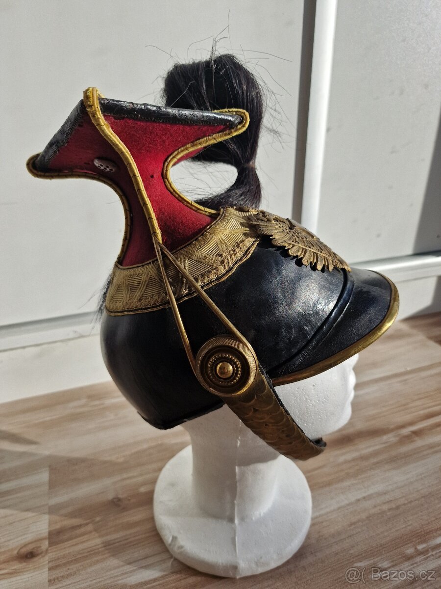 čáko,helma,přilba - Rakousko Uhersko Hulán - podůstojník - 2