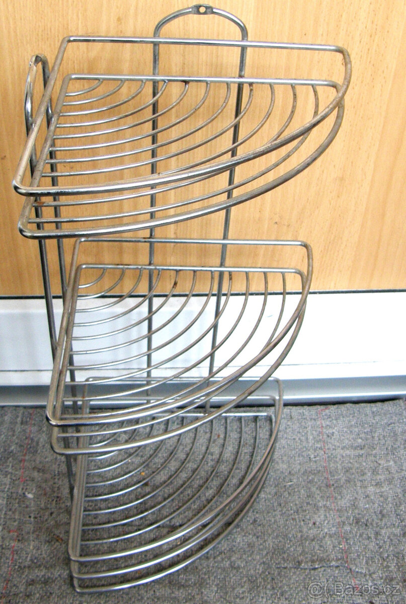 Polička, police rohová kovová - 2