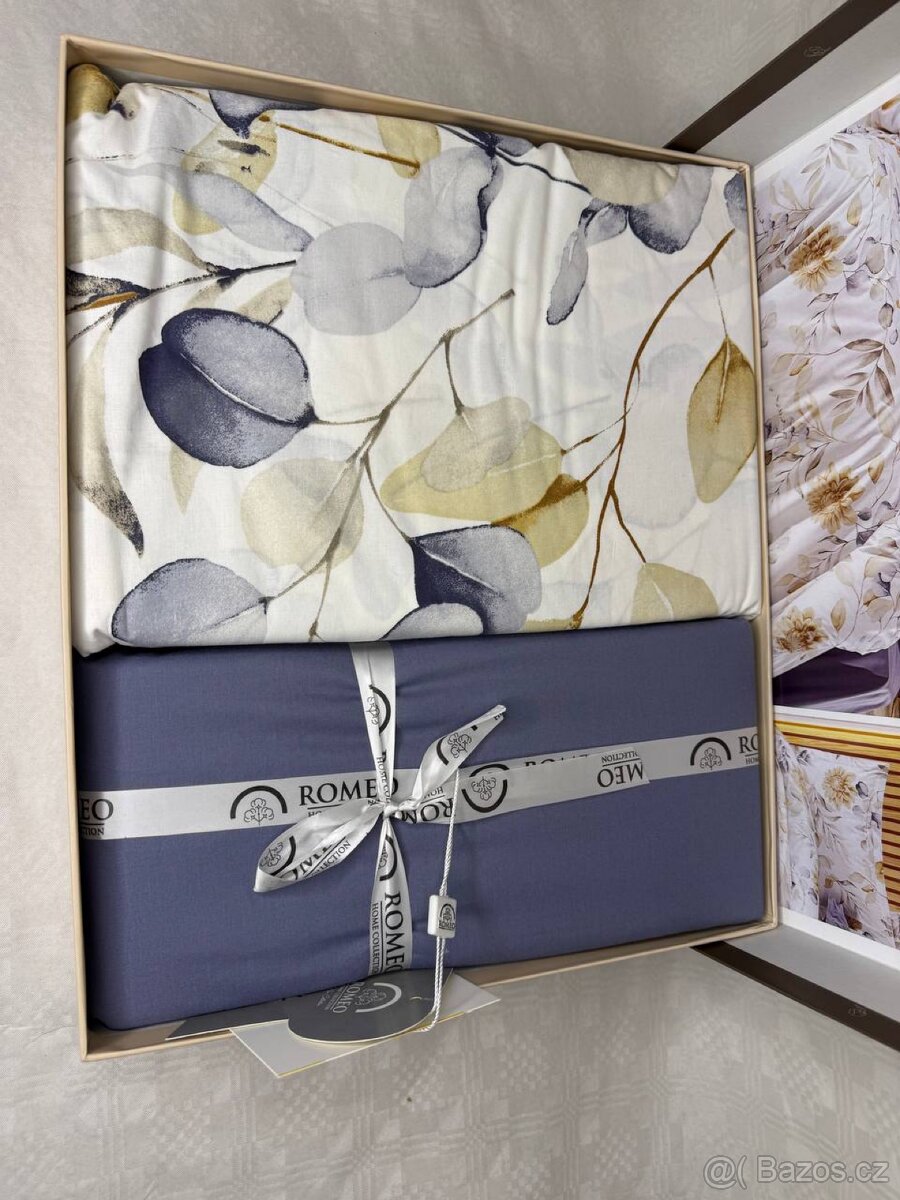 Sada povlečení s prostěradlem modrá - 2