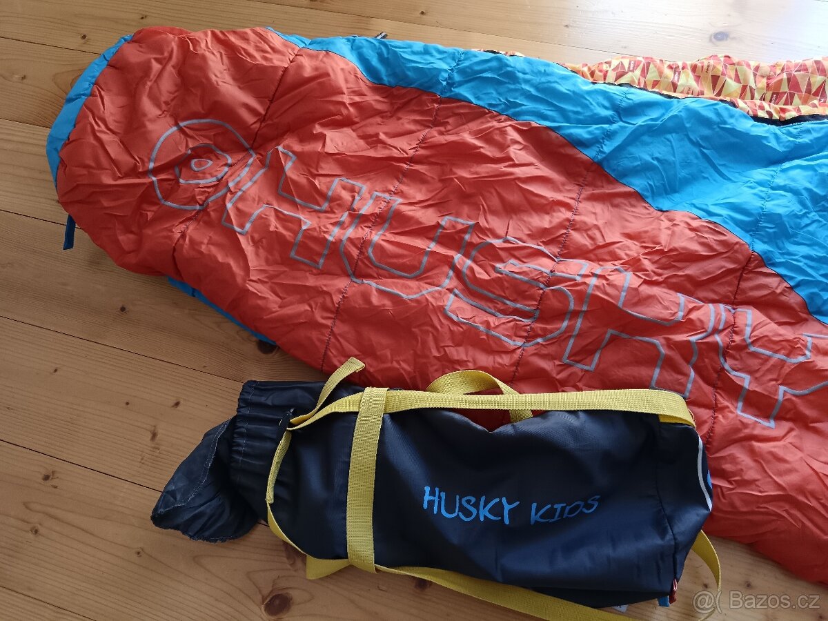 Dětský spacák HUSKY KIDS-merlot oranžový, spací pytel - 2