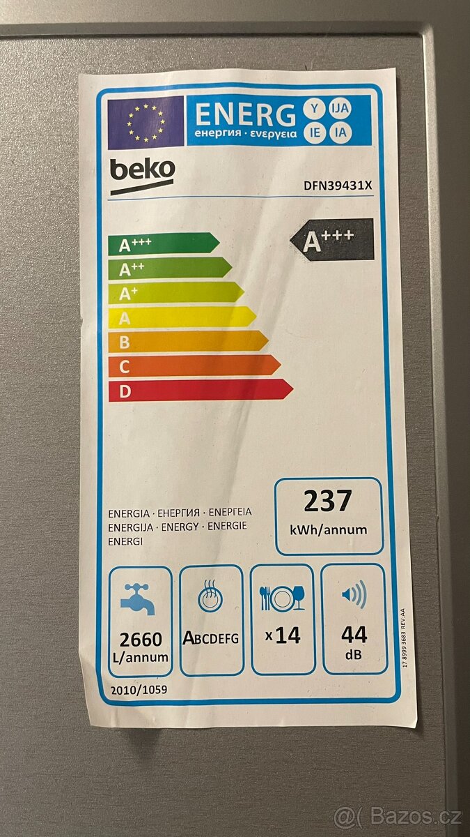 Prodám myčku BEKO - DFN39431X - 2