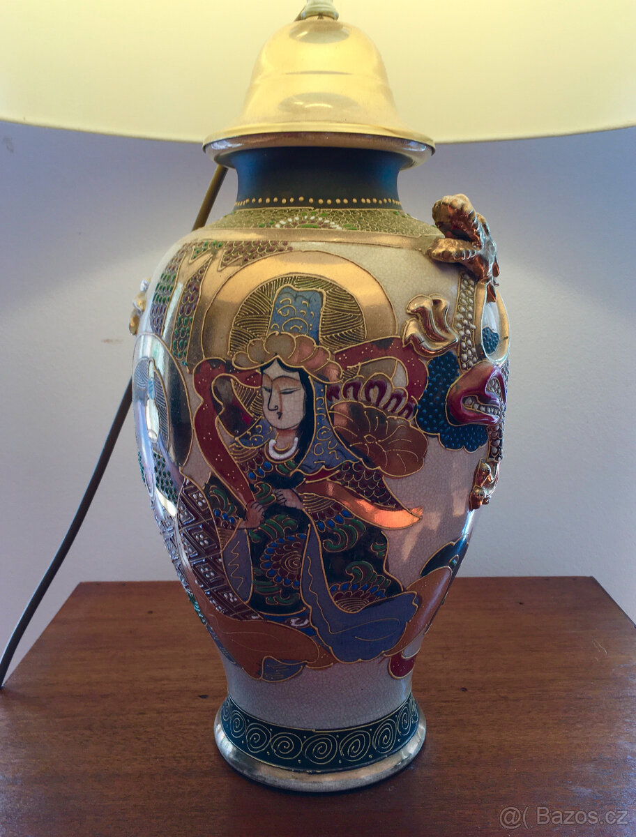 Lampa s japonskou vázou Satsuma - 2