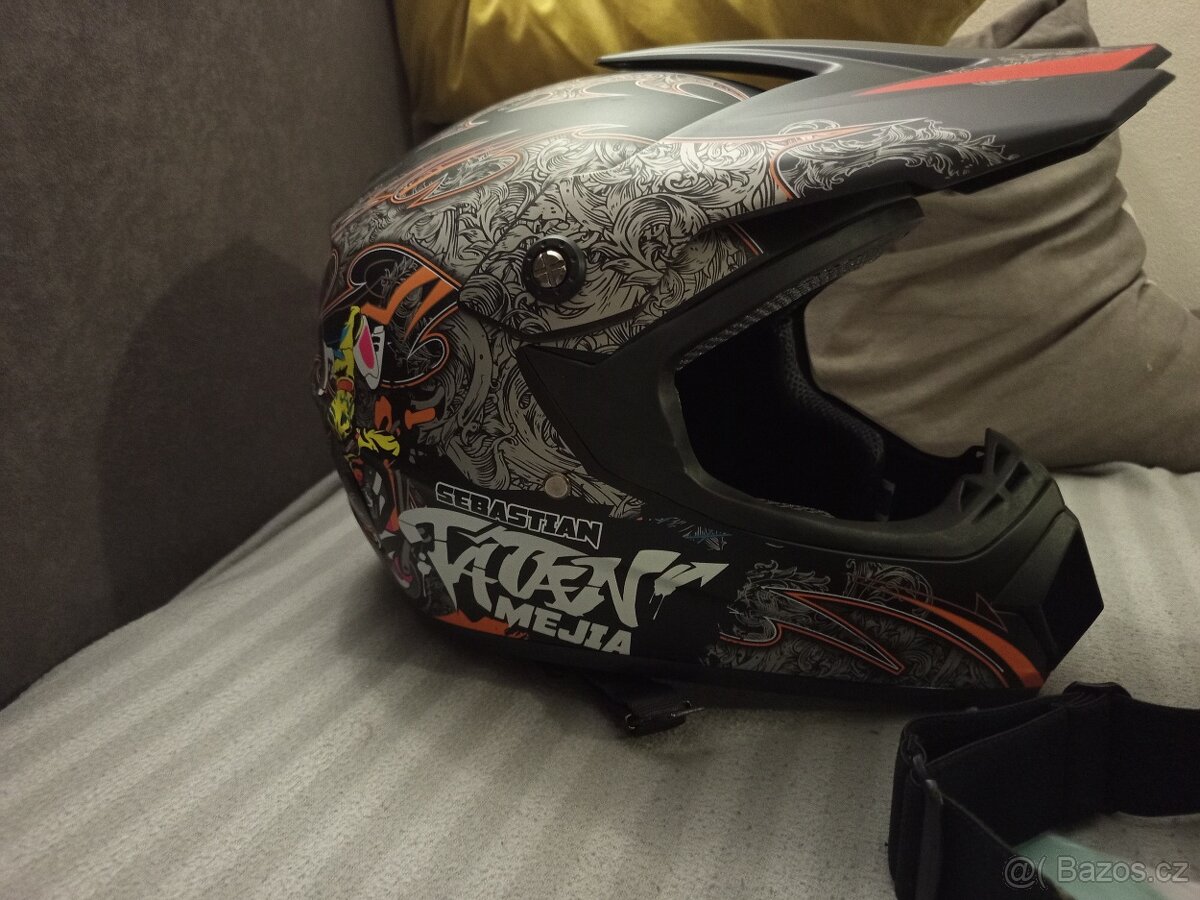 Nová Helma + brýle SET motocross - 2