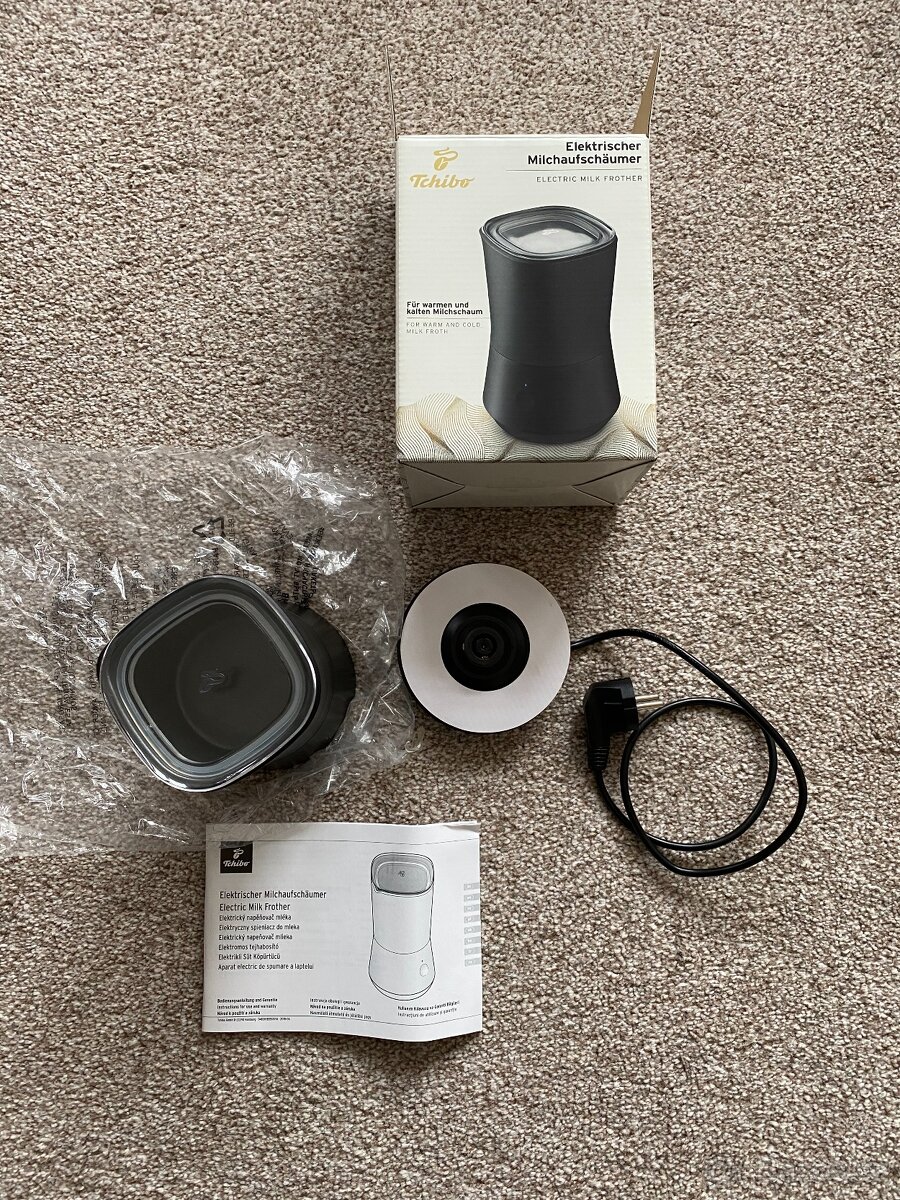Nový elektrický napěňovač mléka Tchibo - orig. balení, černý - 2