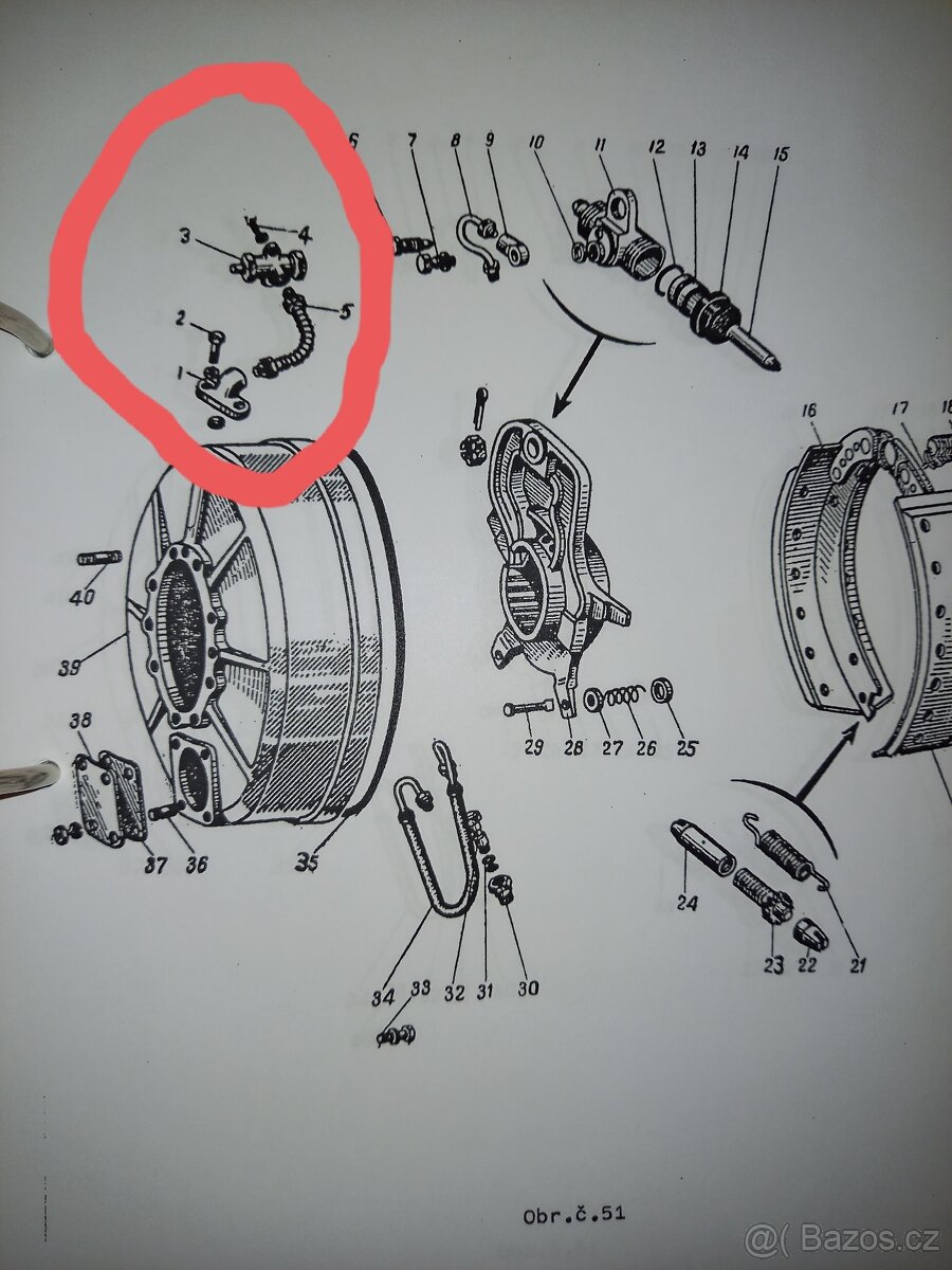 uzavírací ventil pneumatiky BRDM 2 - 2