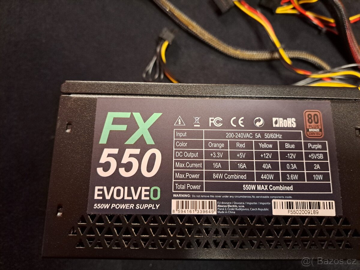 Prodám zdroj EVOLVEO FX-550 (550 W). - 2