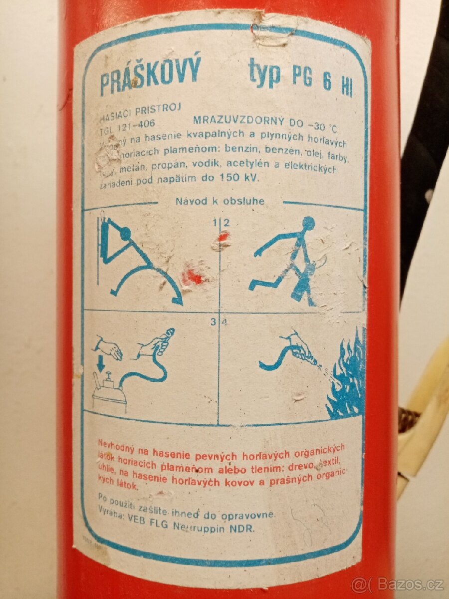 Retro Hasicí přístroj z NDR TOP stav - 2