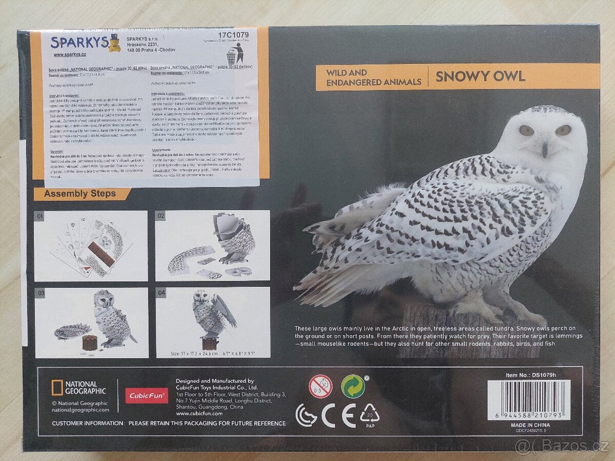3D puzzle sova sněžná-nová - 2