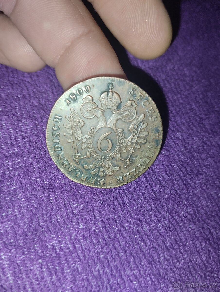 6 krejcar František II značení S - 2