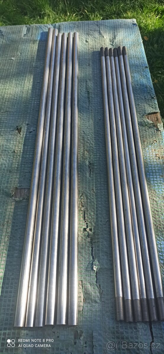 Tyče kruhové nerez, spojovací úhelníky, matice s kalotovžkou - 2